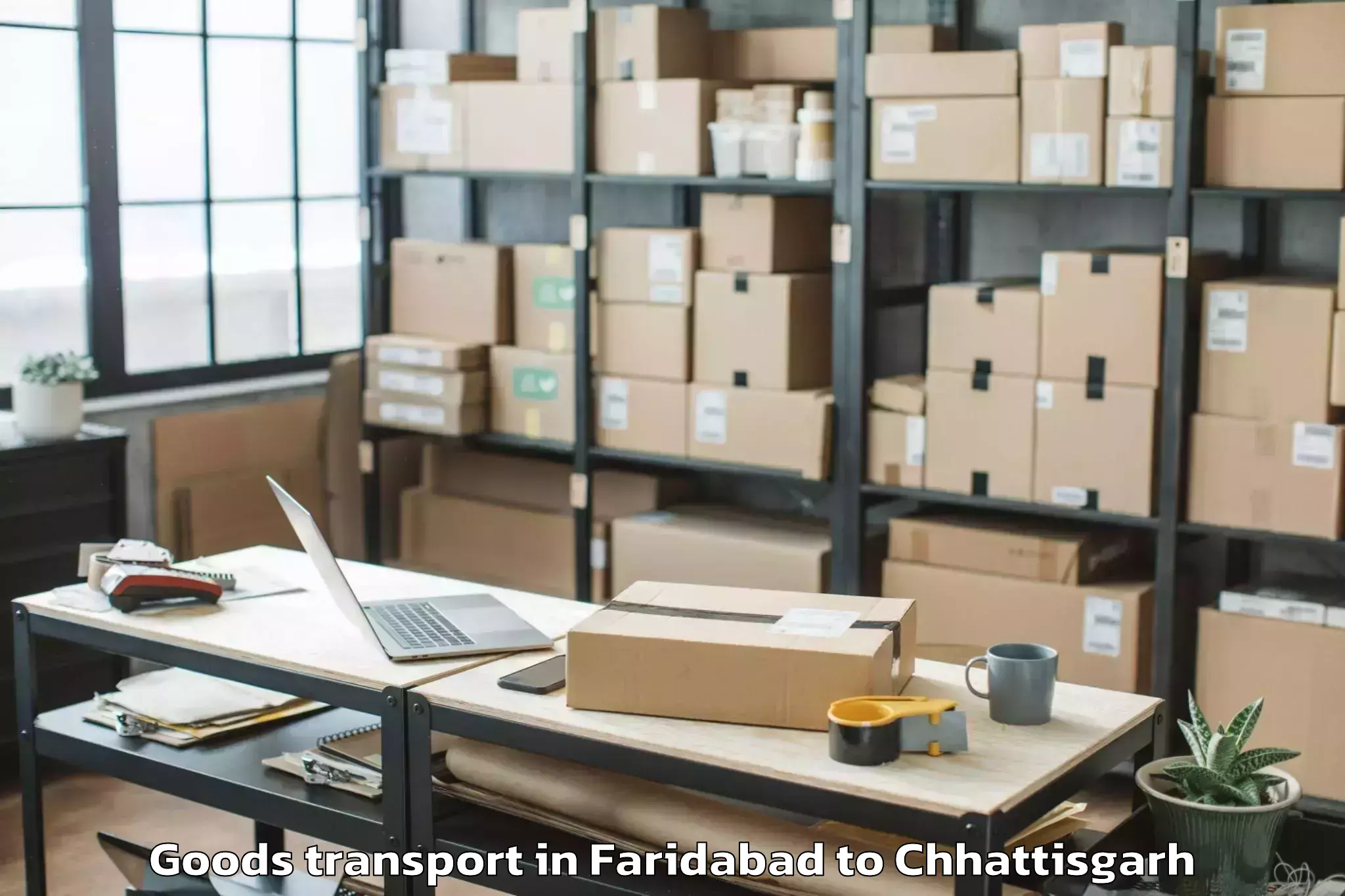 Top Faridabad to Bastanar Goods Transport Available